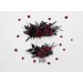 Purple, Burgundy & Black Flower Combs – Gothic Wedding Hair Accessories