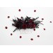 Purple, Burgundy & Black Flower Combs – Gothic Wedding Hair Accessories