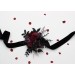 Purple, Burgundy & Black Wrist Corsage – Gothic Faux Flower Bracelet