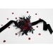Purple, Burgundy & Black Wrist Corsage – Gothic Faux Flower Bracelet