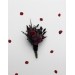 Burgundy, Purple & Black Boutonniere Set – Gothic Wedding Buttonholes