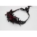 Purple, Burgundy & Black Flower Crown – Gothic Faux Floral Hair Wreath