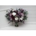Deep Purple, Lilac & White Bouquets – Boho Faux Wedding Flowers