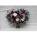 Deep Purple, Lilac & White Bouquets – Boho Faux Wedding Flowers