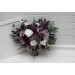 Deep Purple, Lilac & White Bouquets – Boho Faux Wedding Flowers