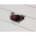 Jewel-Tone Flower Comb – Emerald, Purple, Magenta & Teal Wedding Hair Accessory