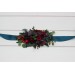 Purple, Teal, Red & Magenta Flower Belt – Jewel-Tone Faux Floral Sash for Wedding