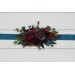 Purple, Teal, Red & Magenta Flower Belt – Jewel-Tone Faux Floral Sash for Wedding