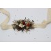 Vintage Rustic Flower Belt – Earthy Faux Floral Bridal Sash