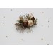 Vintage Rustic Flower Combs – Earthy Faux Floral Wedding Hair Accessories