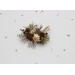 Vintage Rustic Flower Combs – Earthy Faux Floral Wedding Hair Accessories