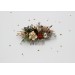 Vintage Rustic Flower Combs – Earthy Faux Floral Wedding Hair Accessories
