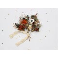 Vintage Rustic Hair Pins – Set of 5 Earthy Faux Floral Bridal Bobby Pins