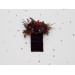 Burgundy, Purple & Rust Pocket Boutonniere – Faux Square Floral Accessory