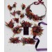 Purple, Rust & Burgundy Wedding Boutonnieres – Faux Floral Accessories