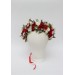 Red & White Floral Crown – Folk Wildflower Hair Wreath for Wedding