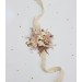 Blush Pink, Cream & Gold Wrist Corsage – Vintage Boho Floral Bracelet