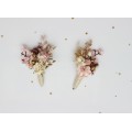 Blush Pink, Cream & Gold Wedding Boutonnieres – Vintage Boho Floral Accessories