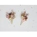 Blush Pink, Cream & Gold Wedding Boutonnieres – Vintage Boho Floral Accessories