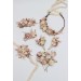 Blush Pink, Cream & Gold Wedding Boutonnieres – Vintage Boho Floral Accessories