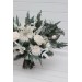 Winter Protea Bridal Bouquet – White & Sage Green Faux Wedding Flowers