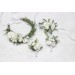 White Winter Wedding Corsage – Elegant Faux Floral Bracelet