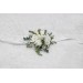 White Winter Wedding Corsage – Elegant Faux Floral Bracelet