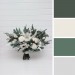 Winter Protea Bridal Bouquet – White & Sage Green Faux Wedding Flowers