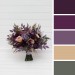Purple, Lilac, Gold & Beige Bridal Bouquet – Elegant Faux Wedding Flowers