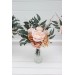 Orange & Blush Pink Table Flowers – Mini Faux Bouquets for DIY Wedding Decor