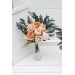 Orange & Blush Pink Table Flowers – Mini Faux Bouquets for DIY Wedding Decor