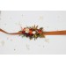 Rust, Brown, Red & Ivory Flower Belt with Berries – Fall Wedding Floral Sash