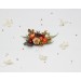 Rust, Brown, Red & Ivory Flower Combs with Berries – Fall Wedding Hair Accessories