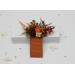 Rust, Brown, Red & Ivory Pocket Boutonniere with Berries – Faux Square Floral Accessory