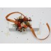 Rust, Brown, Red & Ivory Wrist Corsage with Berries – Fall Wedding Floral Bracelet