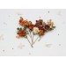 Rust, Brown, Red & Ivory Hair Pins with Berries – Set of 7 Faux Floral Wedding Accessories