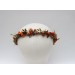 Rust, Brown, Red & Ivory Flower Crown with Berries – Autumn Wedding Hair Wreath