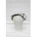 White Flower Crown – Winter Faux Floral Hair Wreath for Wedding