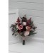 Wedding Bouquets in Burgundy, Dusty Rose & Blush Pink | Faux Bridal & Bridesmaid Cascading Bouquets