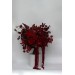 Red & Burgundy Dramatic Bridal Bouquet – Moody Faux Wedding Flowers