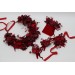 Red & Burgundy Flower Crown – Dramatic Faux Floral Wedding Hair Wreath