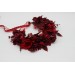 Red & Burgundy Flower Crown – Dramatic Faux Floral Wedding Hair Wreath