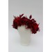 Red & Burgundy Flower Crown – Dramatic Faux Floral Wedding Hair Wreath