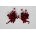 Red & Burgundy Wedding Boutonnieres – Dramatic Faux Floral Accessories