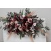 Flower Arch Arrangement in Burgundy, Dusty Rose & Blush Pink | Faux Floral Archway for Wedding