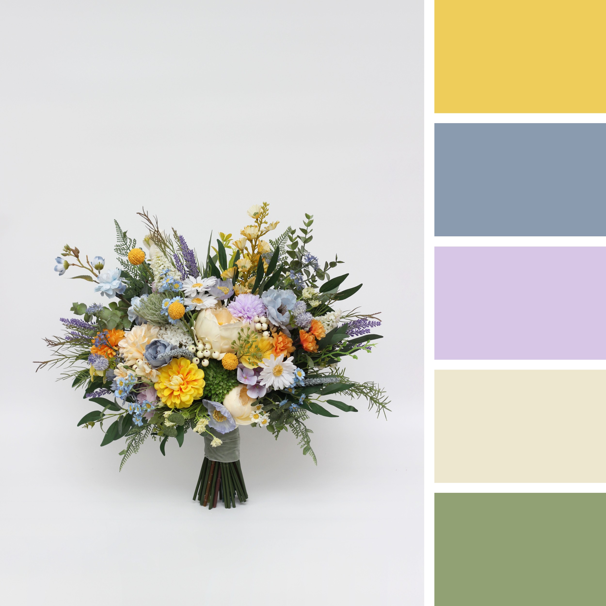 Ivory wedding bouquet with artificial florals