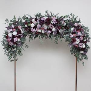 Flower arch arrangement in deep purple lilac white colors.  Arbor flowers. Floral archway. Faux flowers for wedding arch. 5430  Flower arch arrangement in deep purple lilac white colors.  Arbor flowers. Floral archway. Faux flowers for wedding arch. 5430