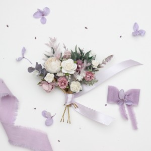  Set of  6 hair pins in lilac and white color scheme. Flower hair pins. Hair accessories. Flower accessories for wedding.  Bridesmaid gift.  5292