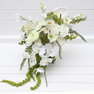 Bouquets in white and green color theme. Bridal bouquet. Faux bouquet. Bridesmaid bouquet. 5361 Bouquets in white and green color theme. Bridal bouquet. Faux bouquet. Bridesmaid bouquet. 5361