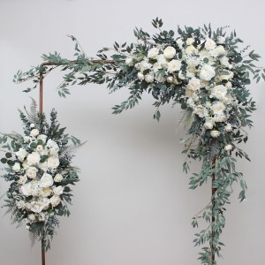  Flower arch arrangement in white ivory cream colors.  Arbor flowers. Floral archway. Faux flowers for wedding arch. 5021-1